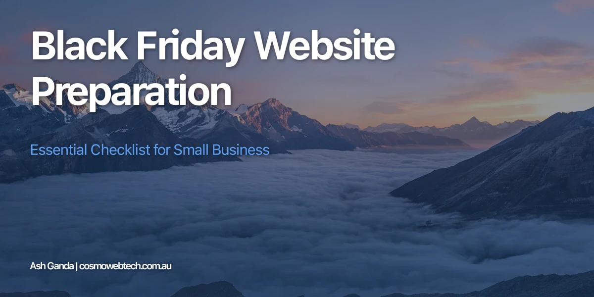 Black Friday Website Preparation: Essential Checklist for Small Business