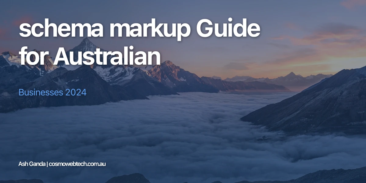 schema markup Guide for Australian Businesses 2024