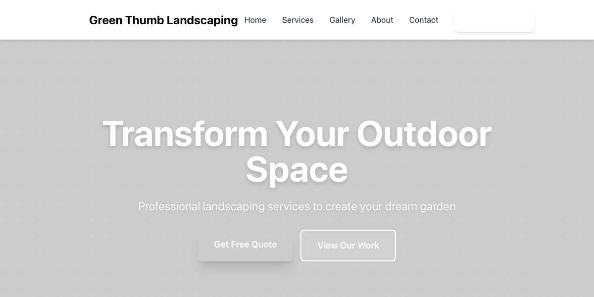 Demo Website Hero Section