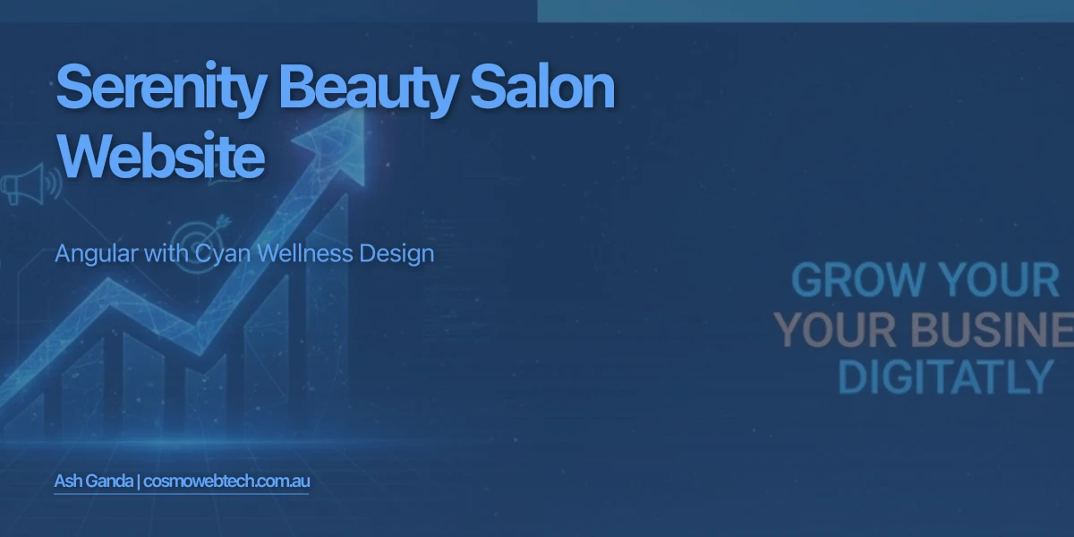 Serenity Beauty Salon Website: Angular with Cyan Wellness Design