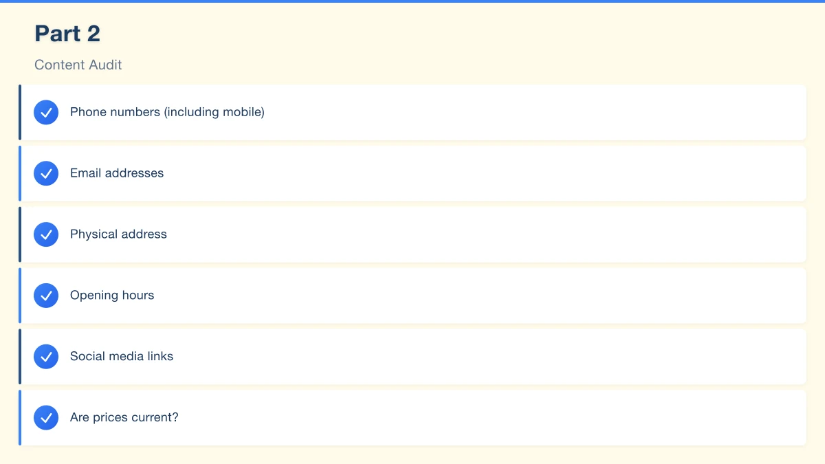 Part 1: Technical Health Check Infographic